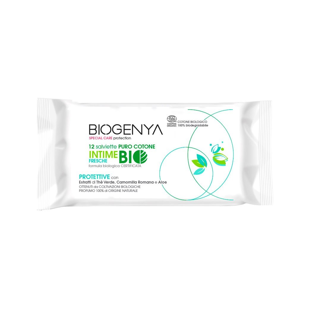 BIOGENYA OED SALVIETTE INTIME COTONE BIO FRESCA 12 PEZZI