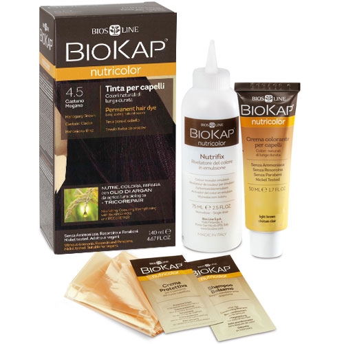Biokap Nutricolor - Tinta per Capelli Colore 4.5 Castano Mogano - 140 ml