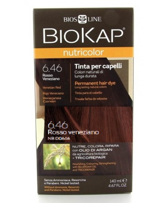 Biokap Nutricolor - Tinta per Capelli Colore 6.46 Rosso Veneziano - 140 ml
