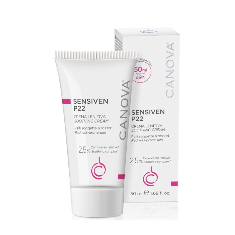 Canova Sensiven P22 - Crema Viso Lenitiva per Pelle con Rosacea e Couperose - 50 ml