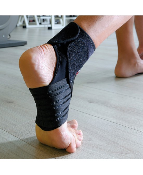 CAVIGLIERA STABILIZZANTE CON BENDAGGIO A 8 FUNZIONALE GRIGIOLARGE