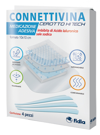 Connettivina Hi-Tech - Cerotto per Medicazione Misura 10 x 10 cm - 4 Pezzi