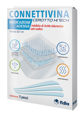 Connettivina Hi-Tech - Cerotto per Medicazione Misura 6 x 7 cm - 5 Pezzi