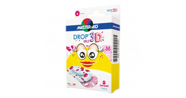 CEROTTO MASTER-AID QUADRA 3D GIRLS 20 PEZZI ASSORTITI