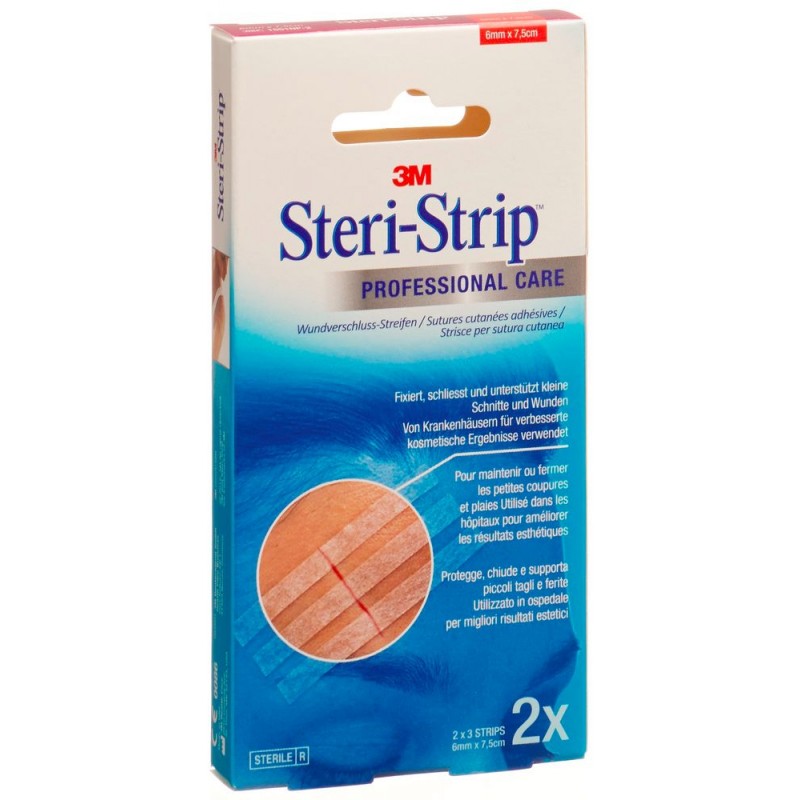 3M Steri-Strip Skin Cerotto per Sutura Striscia 6x75 mm 6 Pezzi