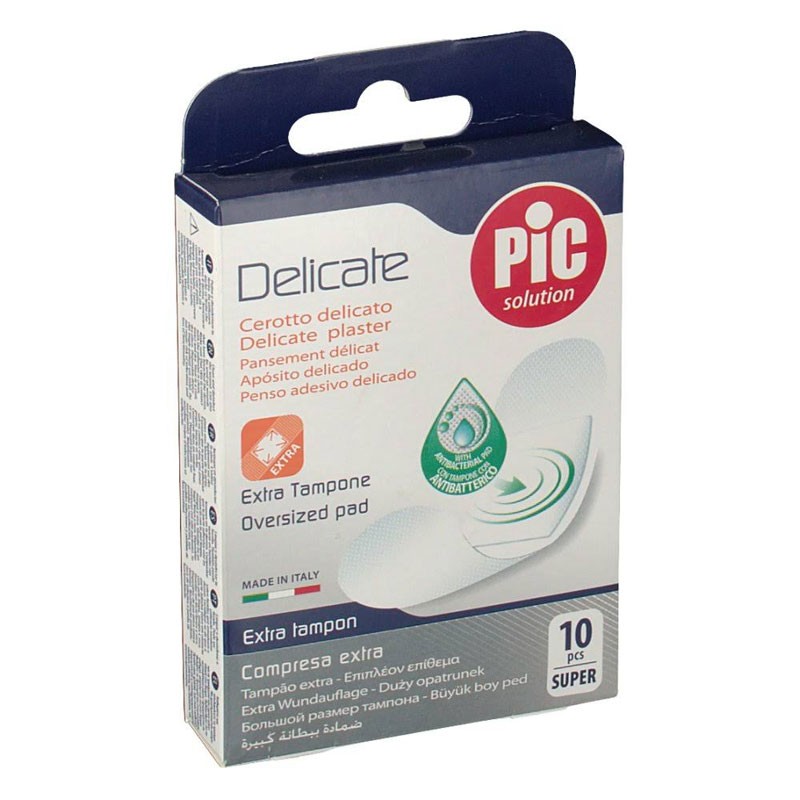 CEROTTO PIC DELICATE SUPER ANTIBATTERICO 40X86 MM 10 PEZZI