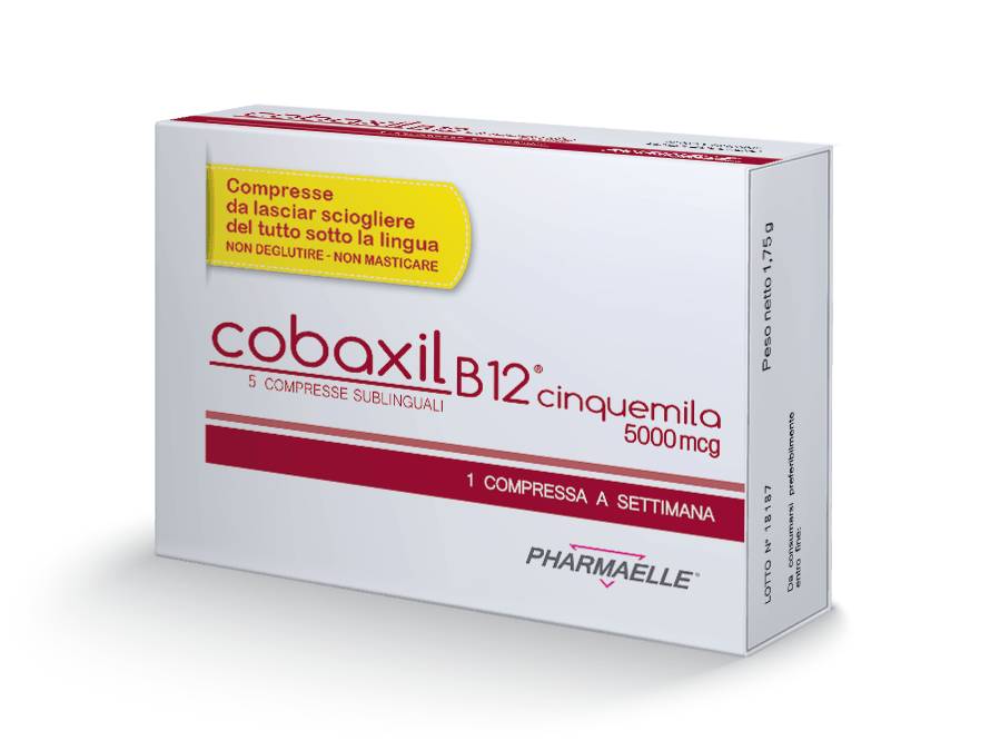 Cobaxil B12 5000mcg Integratore Vitamina B12 5 Compresse