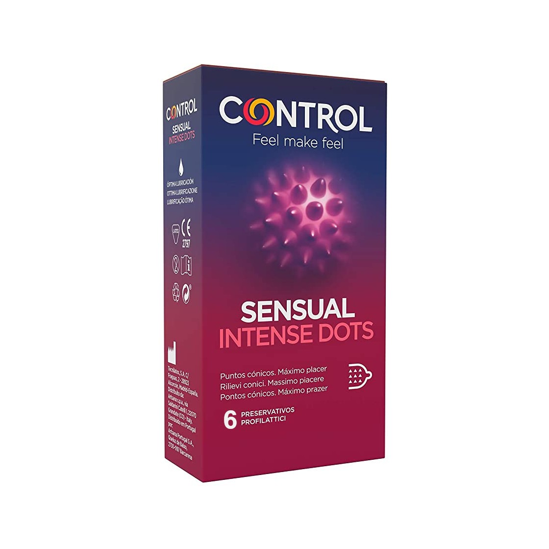 CONTROL SENSUAL INTENSE DOTS 6 PEZZI