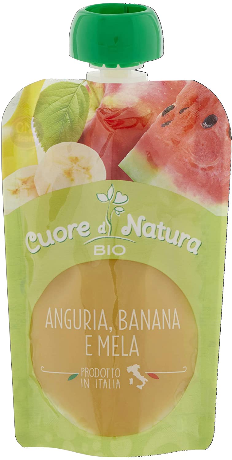 CUORE DI NATURA POUCH ANGURIA BANANA MELA 100 G