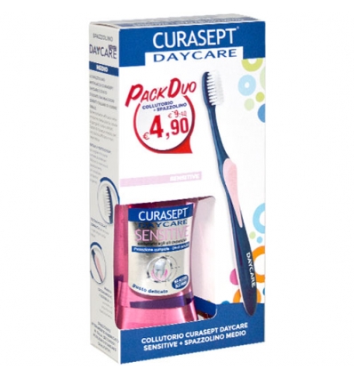 CURASEPT DAYCARE COLLUTORIO SENSITIVE + SPAZZOLINO DAYCARE MEDIO