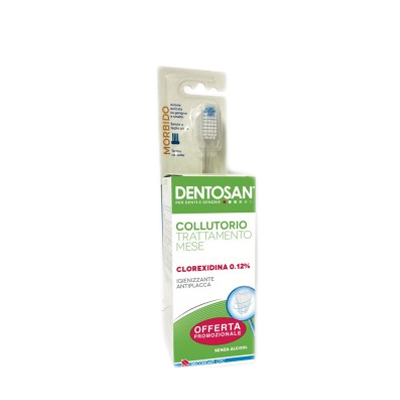 DENTOSAN BIPACK COLLUTORIO MESE 0,12% 200 ML + SPAZZOLINO TECH MORBIDO