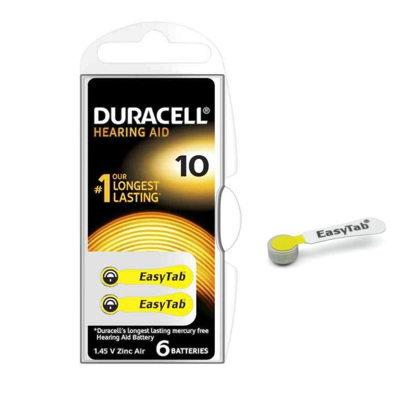 DURACELL EASY TAB 10 GIALLO BATTERIA PER APPARECCHIO ACUSTICO