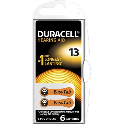 DURACELL EASY TAB 13 ARANCIO BATTERIA PER APPARECCHIO ACUSTICO