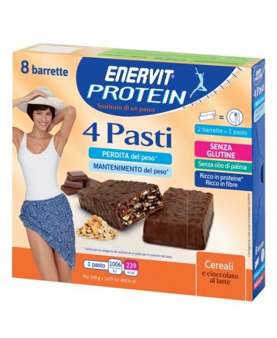 ENERVIT PROTEIN 4 PASTI CIOCCOCEREALI 8 BARRETTE DA 30 G