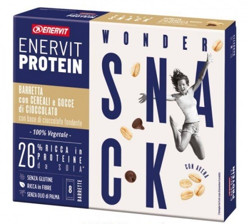 ENERVIT PROTEIN SNACK CEREALI CIOCCOLATO VEGETALE 8 BARRETTE27 G