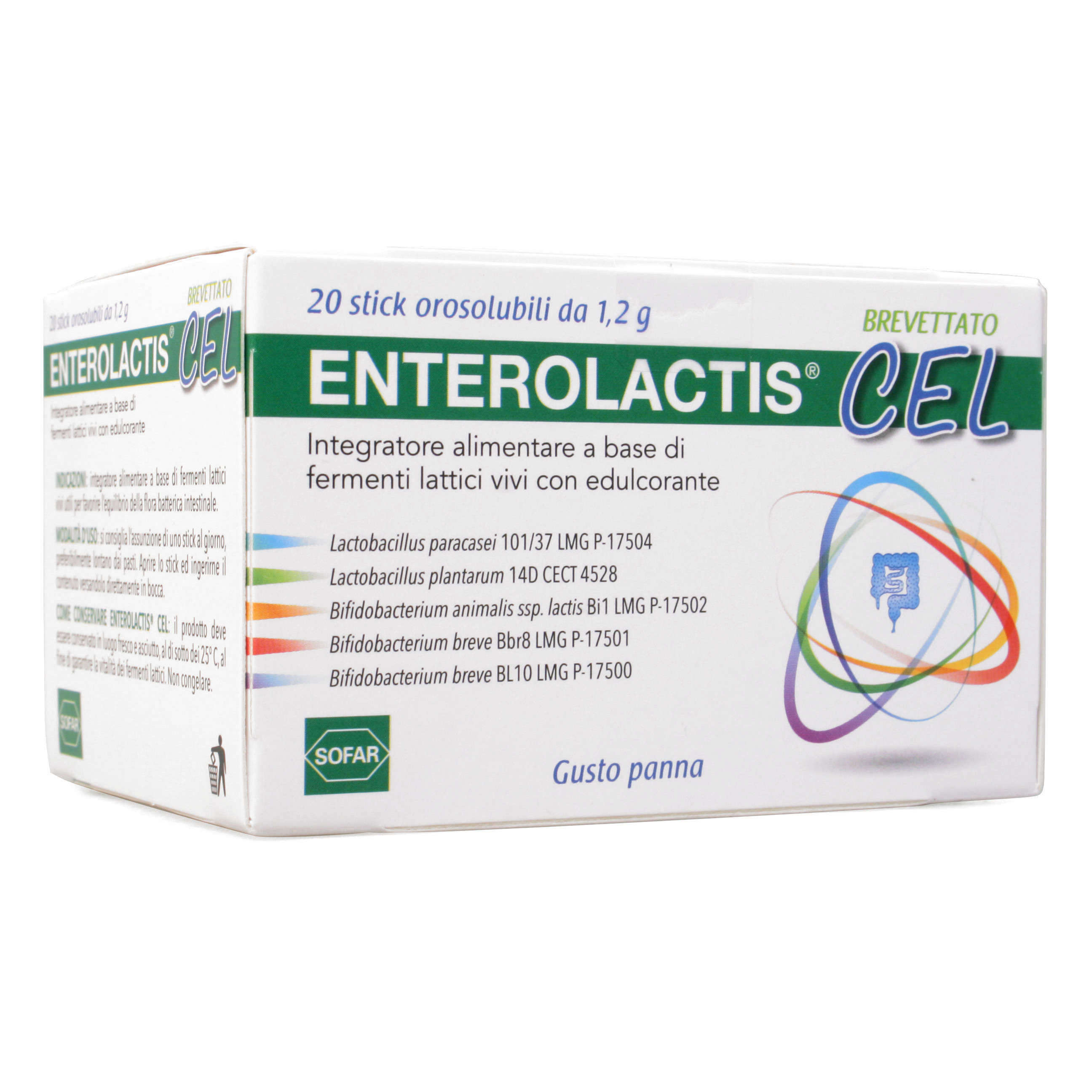 Eneterolactis Cel - Integratore di Fermenti Lattici - 20 Stick Orosolubili