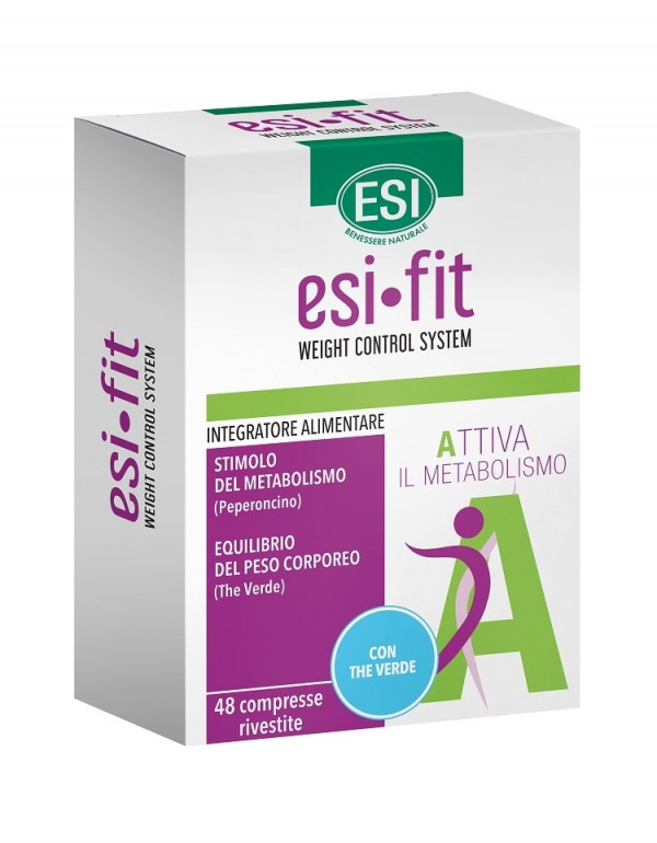 Esi Fit Attiva - Integratore per il Controllo del Peso con Tè Verde - 48 Compresse