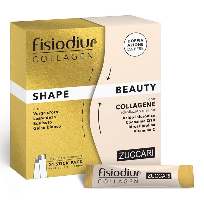 Zuccari Fisiodiur Collagen - Integratore con Collagene Marino - 24 Stickpack