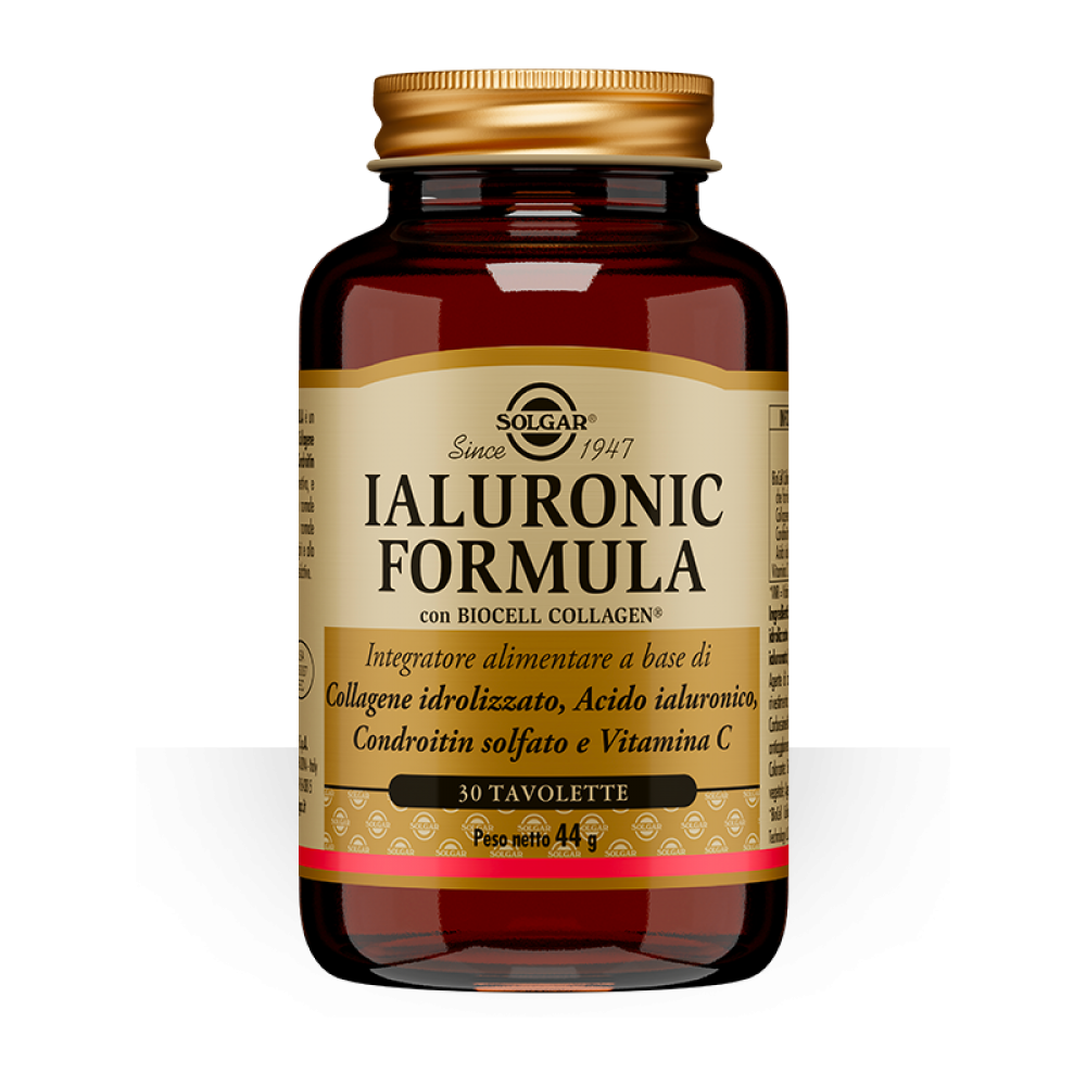 Solgar Ialuronic Formula - Integratore di Collagene e Acido Ialuronico - 30 Tavolette