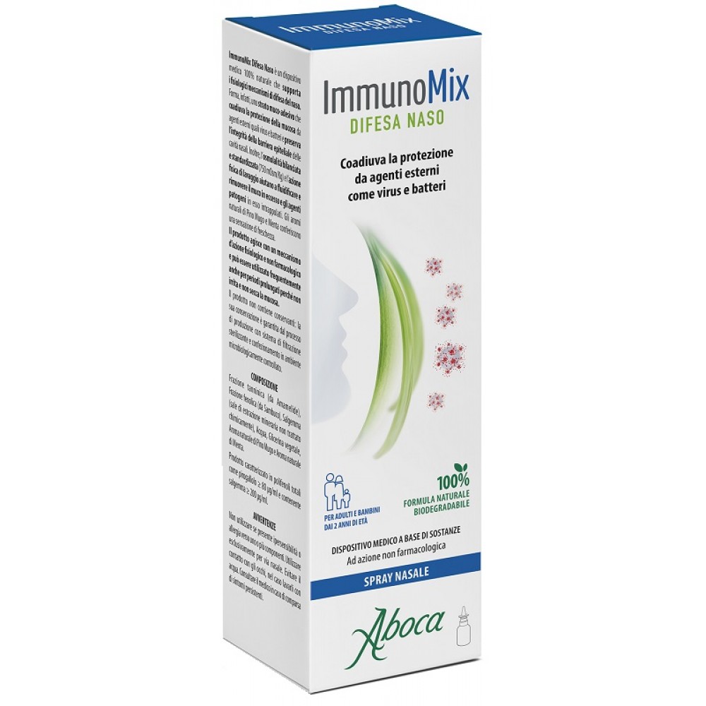 Aboca ImmunoMix Difesa Naso - Trattamento di Difesa del Cavo Nasale - Spray da 30 ml
