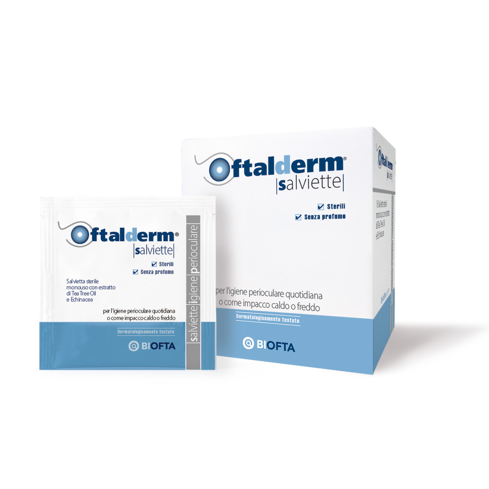 Oftalderm - Salviette Sterili per la Detersione delle Palpebre - 16 Pezzi