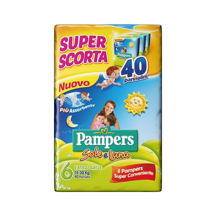 Pampers Sole & Luna - Pannolini Taglia 6 - 40 Pezzi