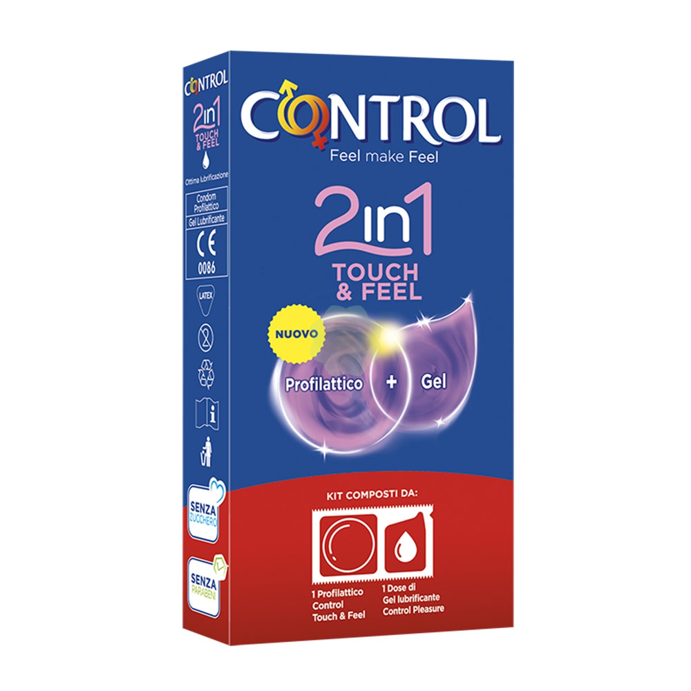 Profilattico Control 2in1 Touch & Feel + Lube 3 Pezzi