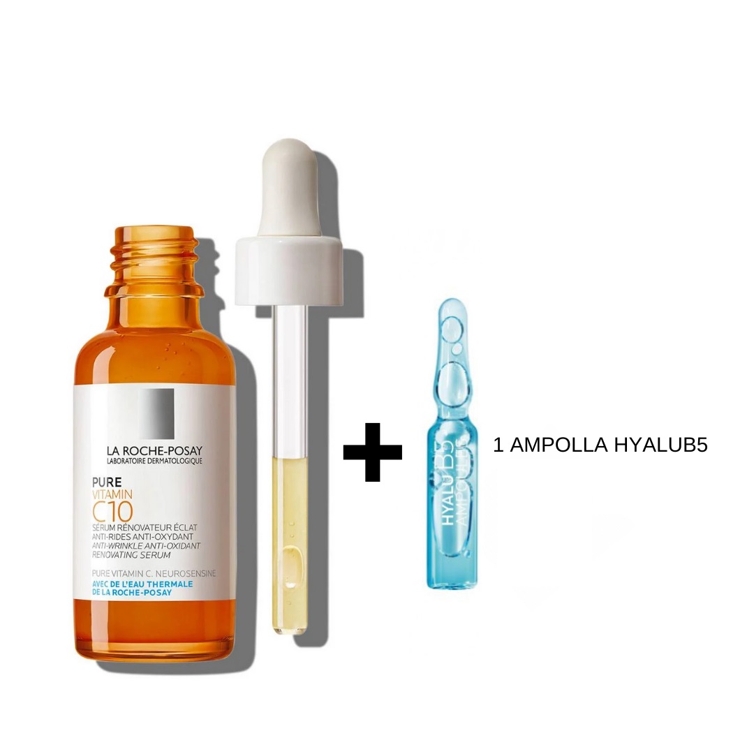 La Roche-Posay Pure Vitamin C10 Siero Viso 30 ml + Ampolla Hyalu B5 Anti-Rughe