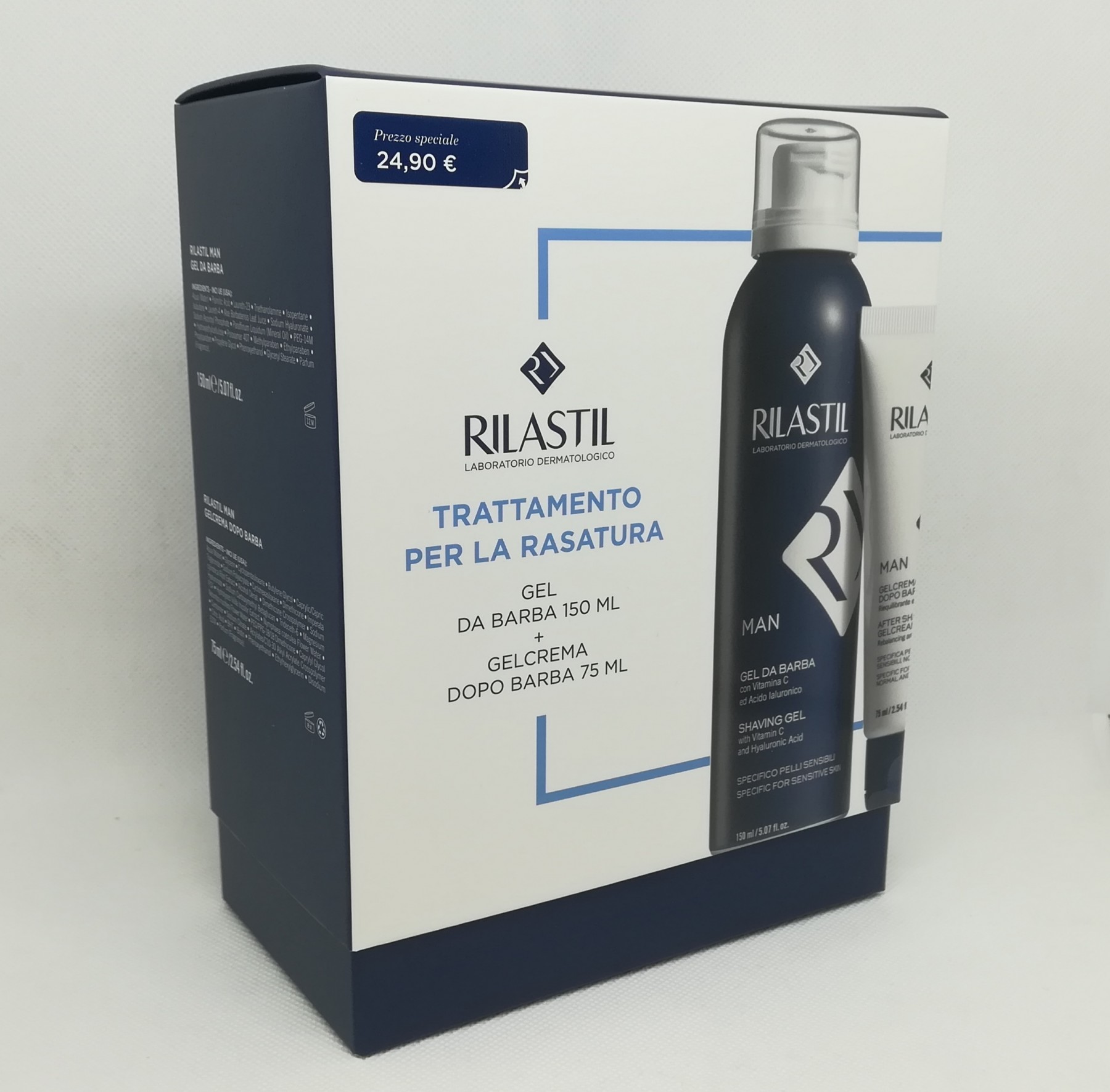 RILASTIL TRATTAMENTO RASATURA 1 GEL BARBA 150 ML + 1 GEL CREMA DOPO BARBA 75 ML