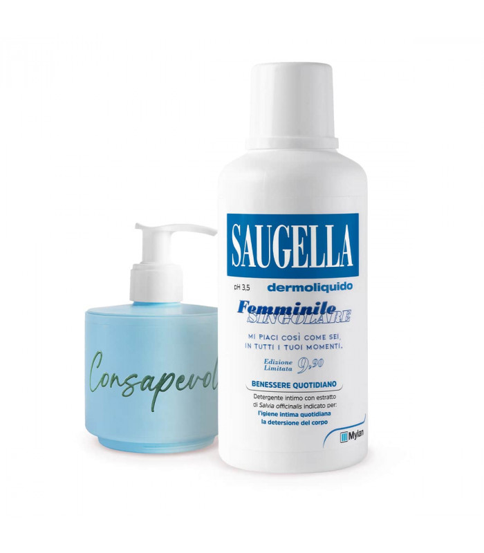 SAUGELLA FEMMINILE SINGOLARE PROMO 1 SAUGELLA DERMOLIQUIDO 500 ML + 1 SAUGELLA DERMOLIQUIDO 150 ML