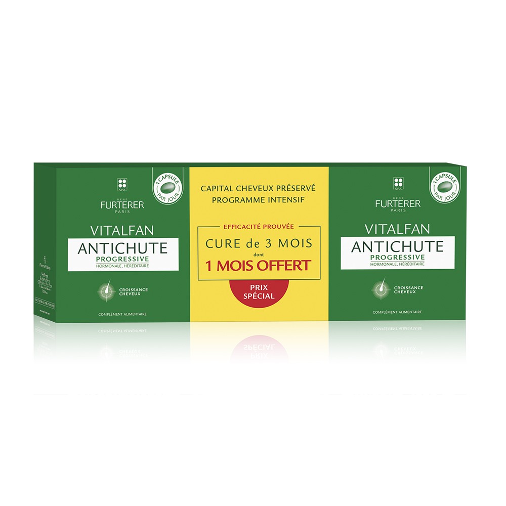 Rene Furterer Vitalfan Progressive - Integratore Anti-Caduta Capelli - 3 x 30 Capsule