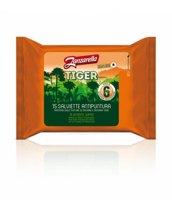 ZANZARELLA TIGER ANTIPUNTURA 15 SALVIETTE