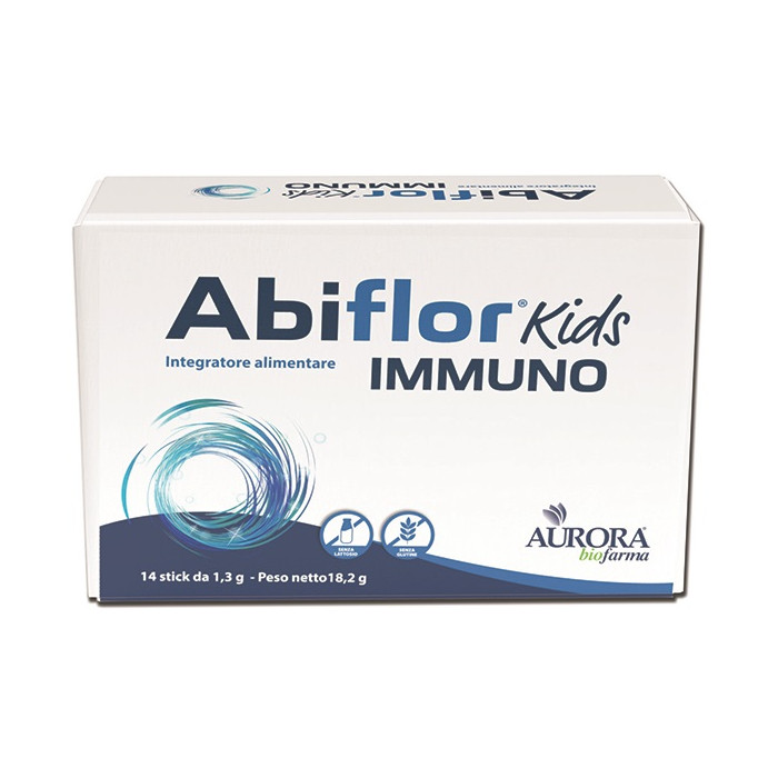 Abiflor Immuno Kids - Integratore di Fermenti Lattici e Vitamina B6 - 14 Stick Orosolubili