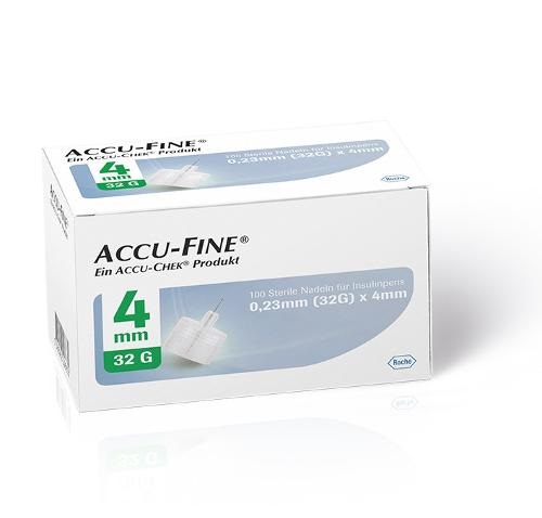 Accu-Fine Ago per Penna da Insulina G32 4mm 100 Pezzi