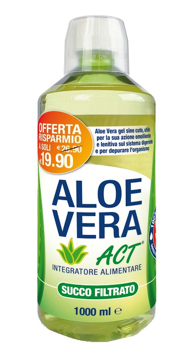 Aloe Vera Act Succo Filtrato Integratore Emolliente 1000 ml