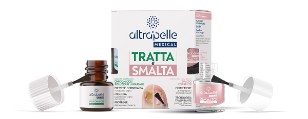 Altrapelle Medical Tratta e Smalta - Trattamento per Onicomicosi alle Unghie - 1 Soluzione 7 ml + 1 Smalto Coprente 5 ml