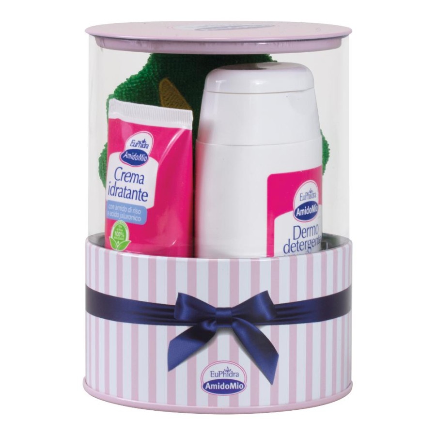 Euphidra AmidoMio Cofanetto Dino Spugnetta + Crema Idratante 25 ml + Detergente 100 ml