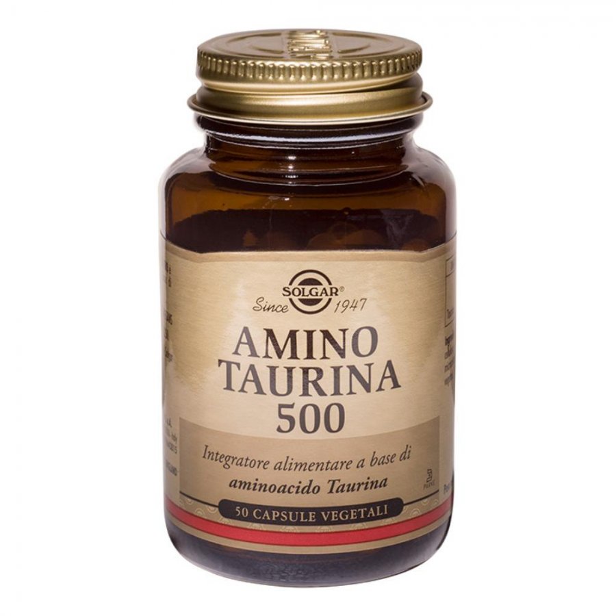 Solgar Amino Taurina 500 Integratore - 50 Capsule Vegetali