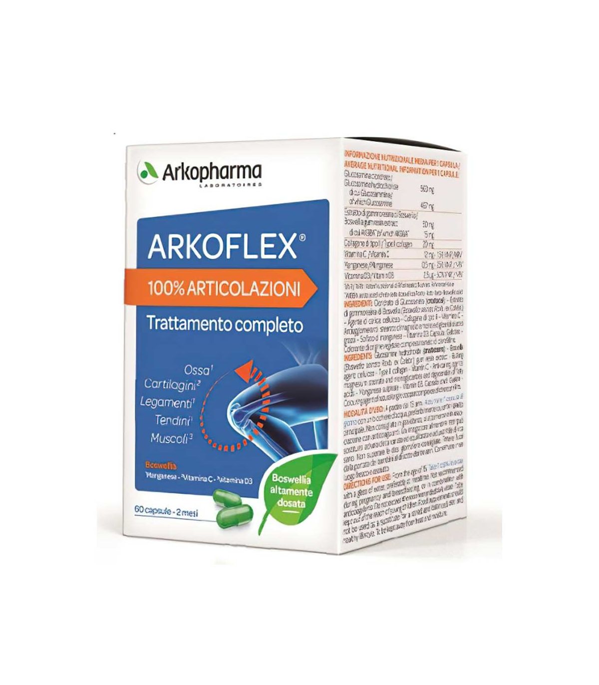 Arkoflex 100% - Integratore per il Benessere delle Articolazioni - 60 Capsule