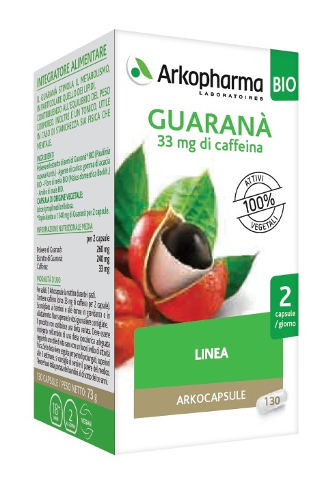 Arkocapsule Guaranà Bio - Integratore per l'Equilibrio del Peso Corporeo - 130 Capsule