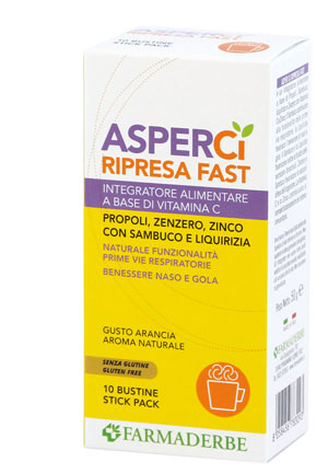 Asperci Ripresa Fast Integratore Vie Respiratorie 10 Bustine