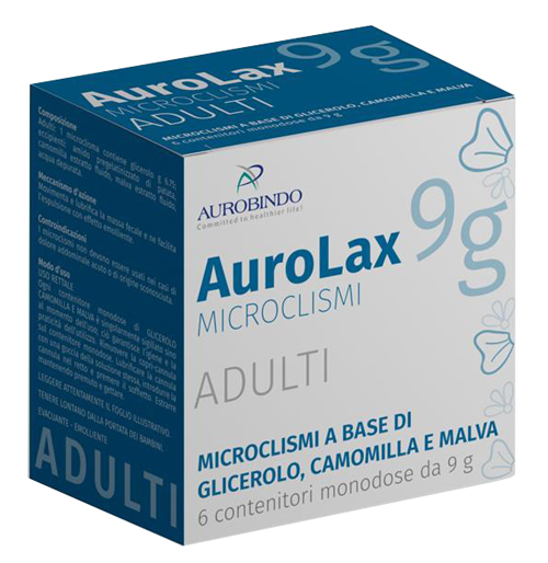 Aurolax - Microclismi per Adulti - 6 Contenitori da 9 g