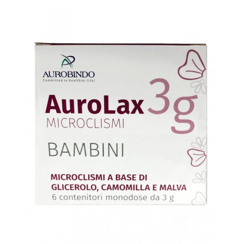 Aurolax - Microclismi per Bambini - 6 Contenitori da 3 g