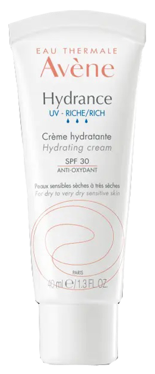 Avene Eau Thermale Hydrance - Crema Viso Ricca Idratante con Filtro Solare - 40 ml