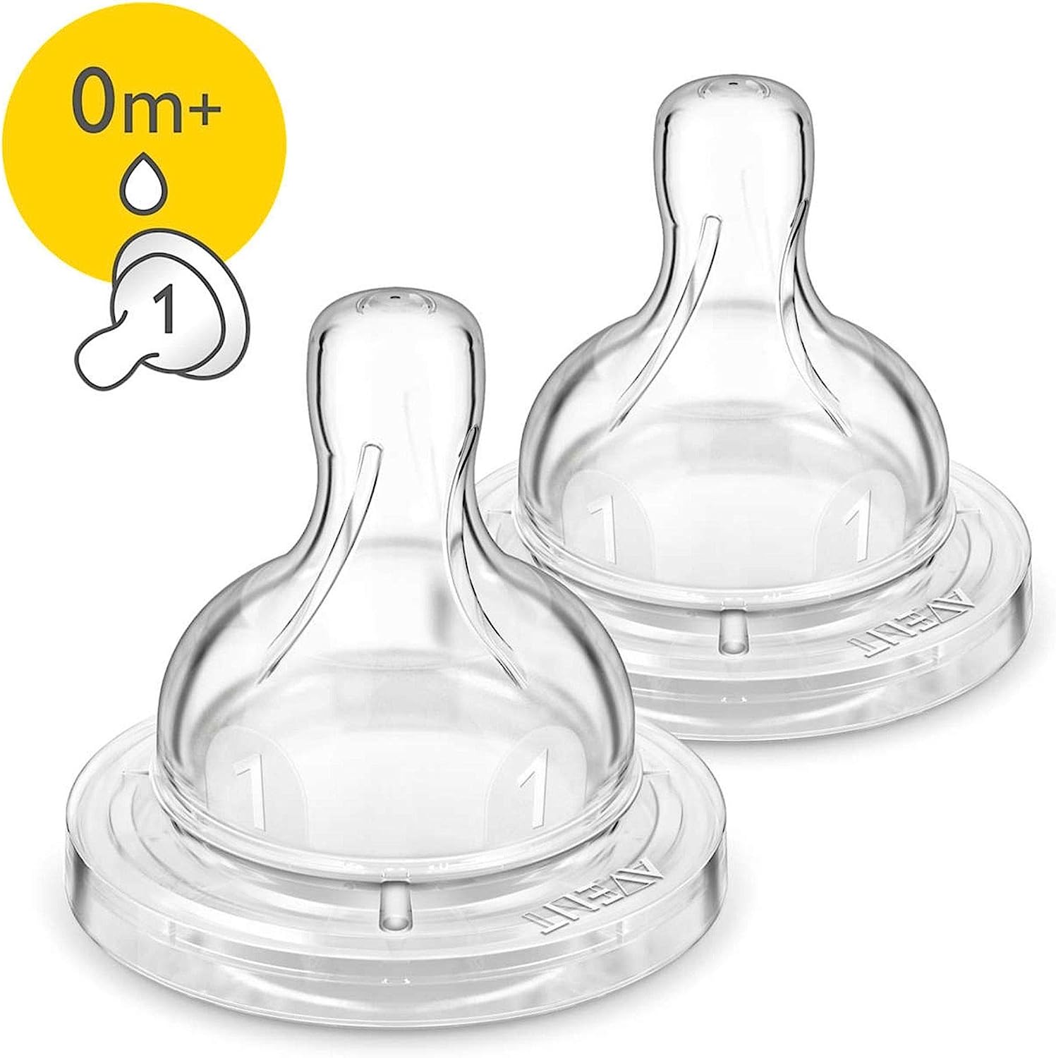 Avent Classic+ Tettarella Flusso Prima Poppata 1 Foro 2 Pezzi