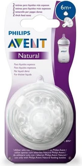 Avent Natural Tettarella per Liquidi Densi Fessura a Y 2 Pezzi