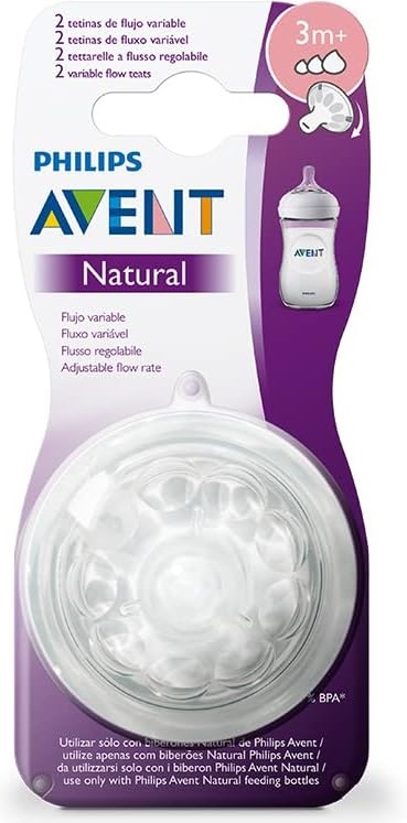Avent Natural Tettarella Flusso Regolabile 2 Pezzi