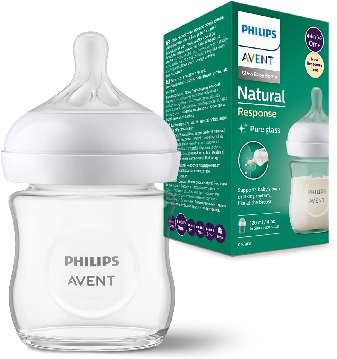 Avent Natural Response Biberon Vetro 125 ml