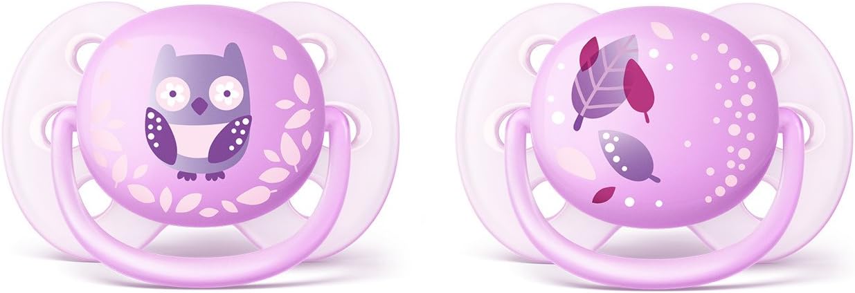 Avent Ultra Soft Succhietto Bambina Foresta 6-18m 2 Pezzi