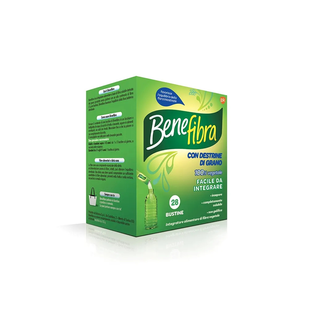 Benefibra Polvere - Integratore per l'Equilibrio della Flora Intestinale - 28 Bustine
